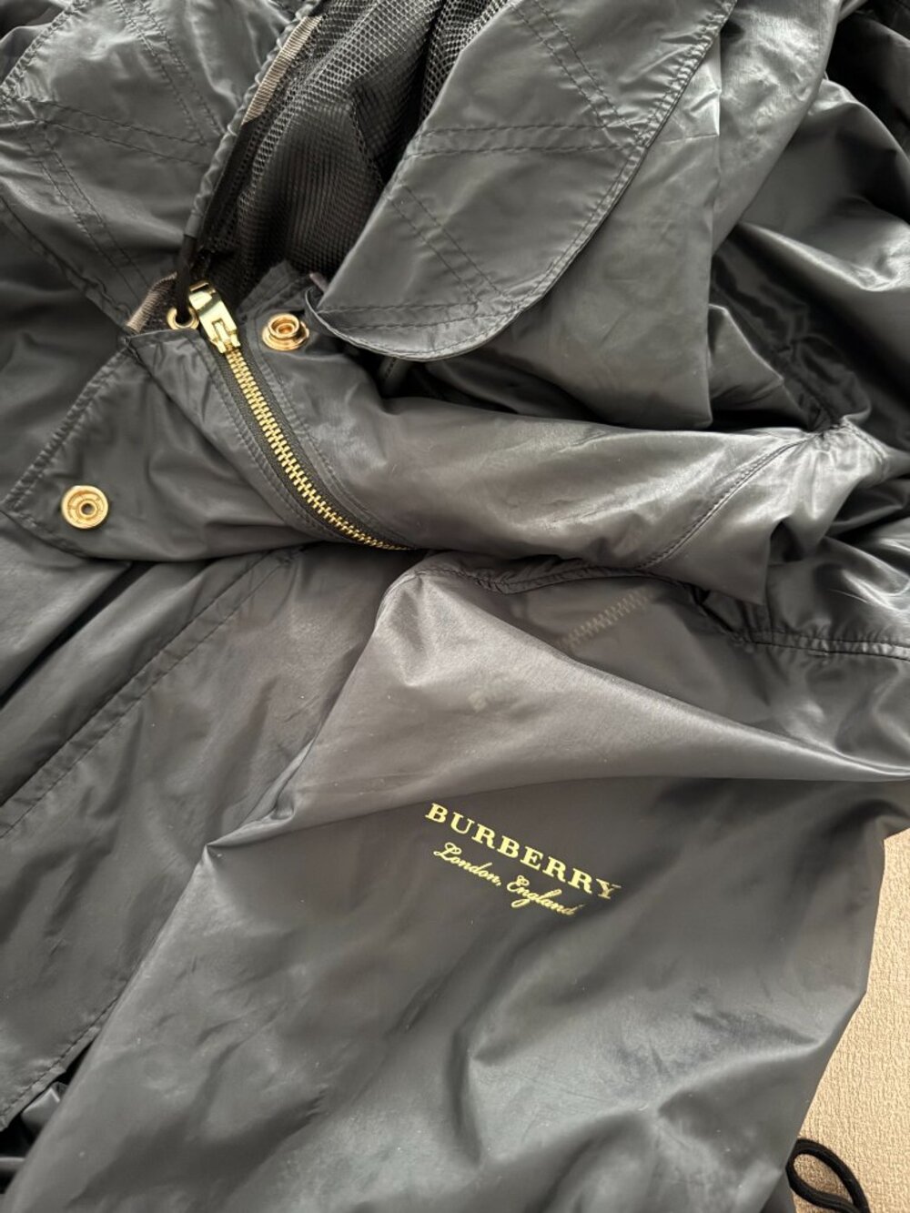 Burberry Cardingmill Lightweight Hooded Blue Parka Size XS - Picture 5 of 14